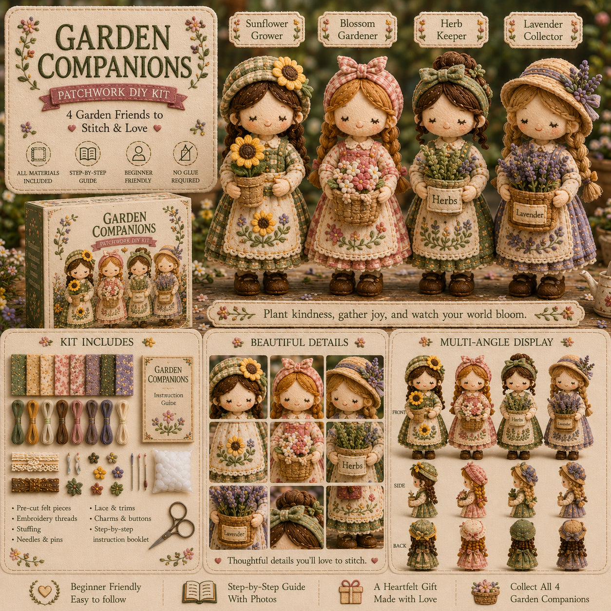 🎁Last Day:75% OFF🧵 Tiny Worlds Collection – Patchwork DIY Kit Series