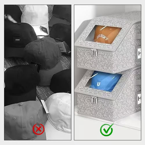 🧢 Multifunctional Foldable Dust Hat Storage Box