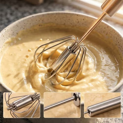 👍 Automatic Eggbeater Easy Whisk – Effortless Push & Spin Mixing