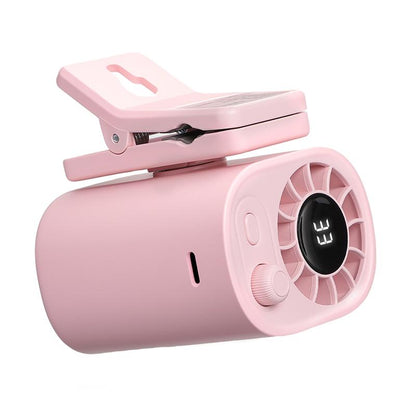Ventilateur portable à clip pour voiture, écran LCD, rotatif à 360°, 100 vitesses