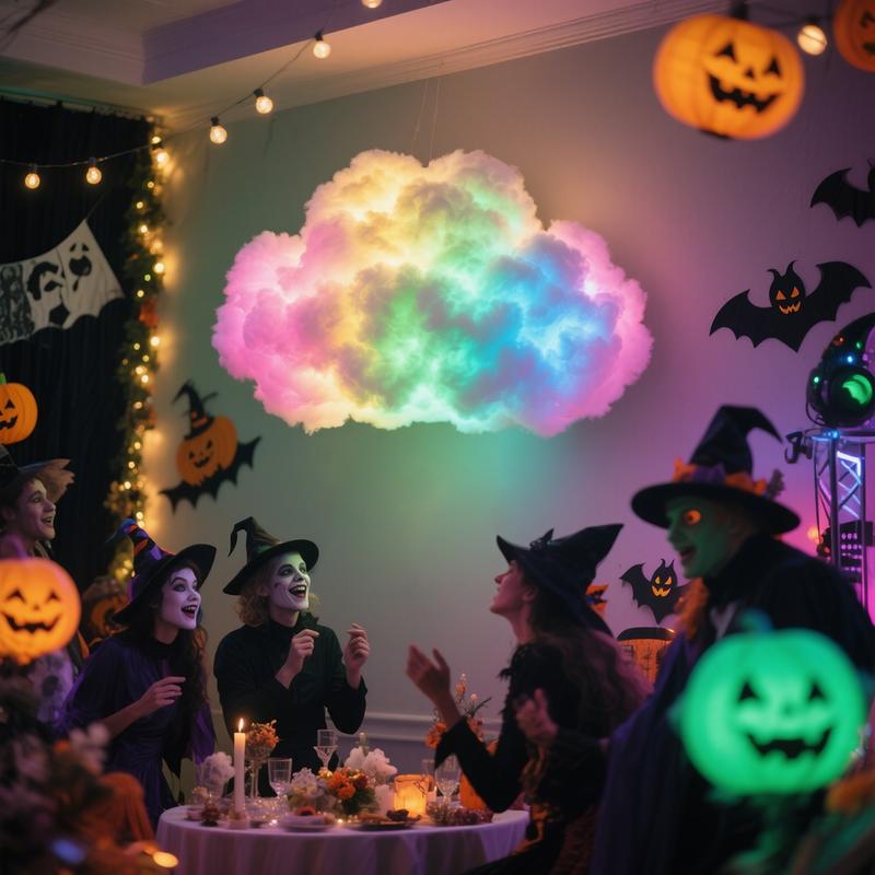 157.48 in LED Cloud Light with Music Rhythm☁️DIY🌈