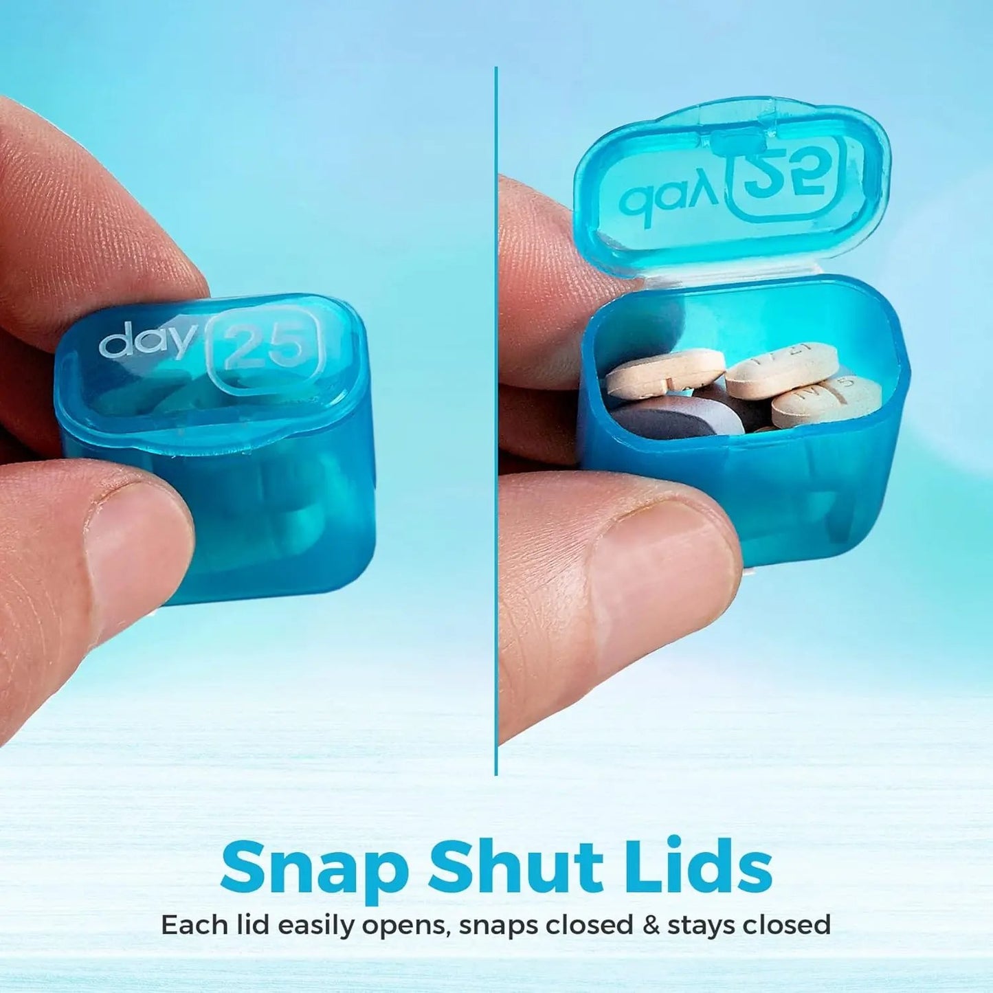 💊 31-Day Monthly Pill Organizer with Easy-Open Lids & Removable Daily Pods🔥
