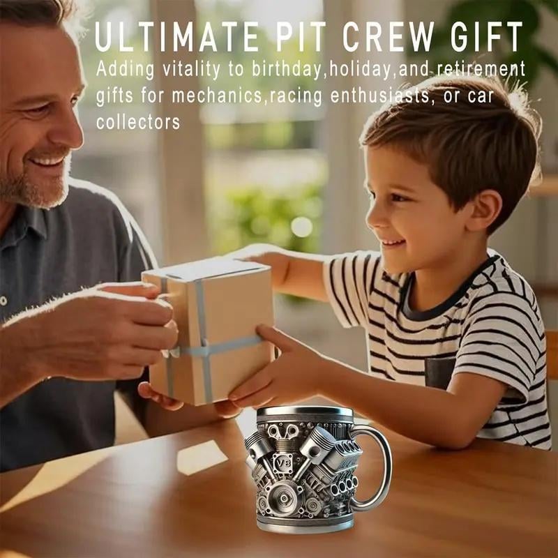 🚗 Mug with V8 engine design 🍵