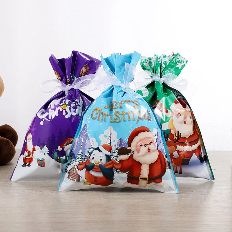 MerryPouch Weihnachts-Geschenktüten mit Kordelzug 