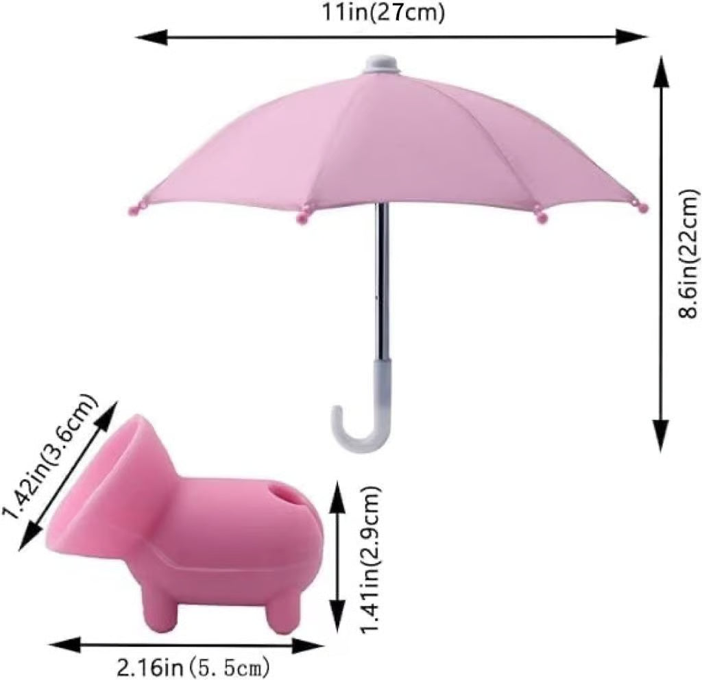 🏖️Phone Umbrella Suction Cup Stand-- Blocks Heat & Reduces Glare & Hands-Free Shade