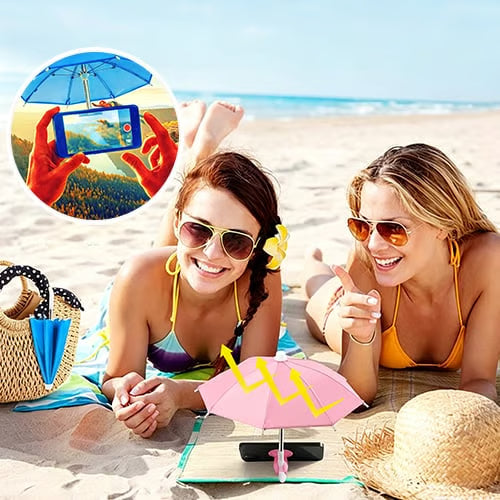 🏖️Phone Umbrella Suction Cup Stand-- Blocks Heat & Reduces Glare & Hands-Free Shade