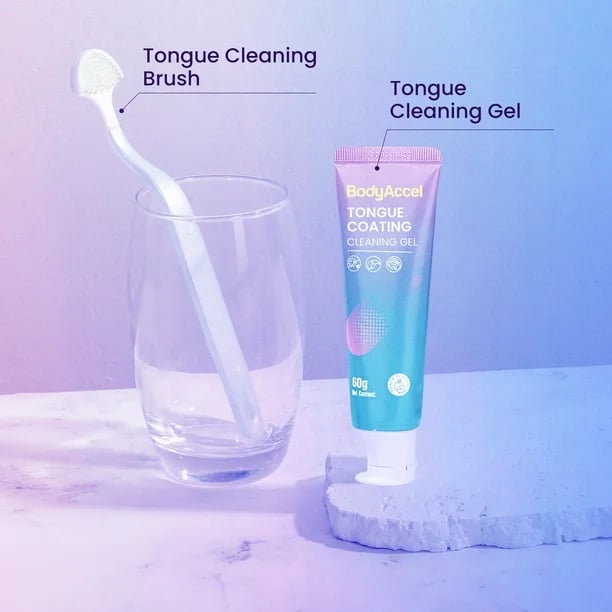 💥BodyAccel Tongue Cleaning Gel Band Brush👄