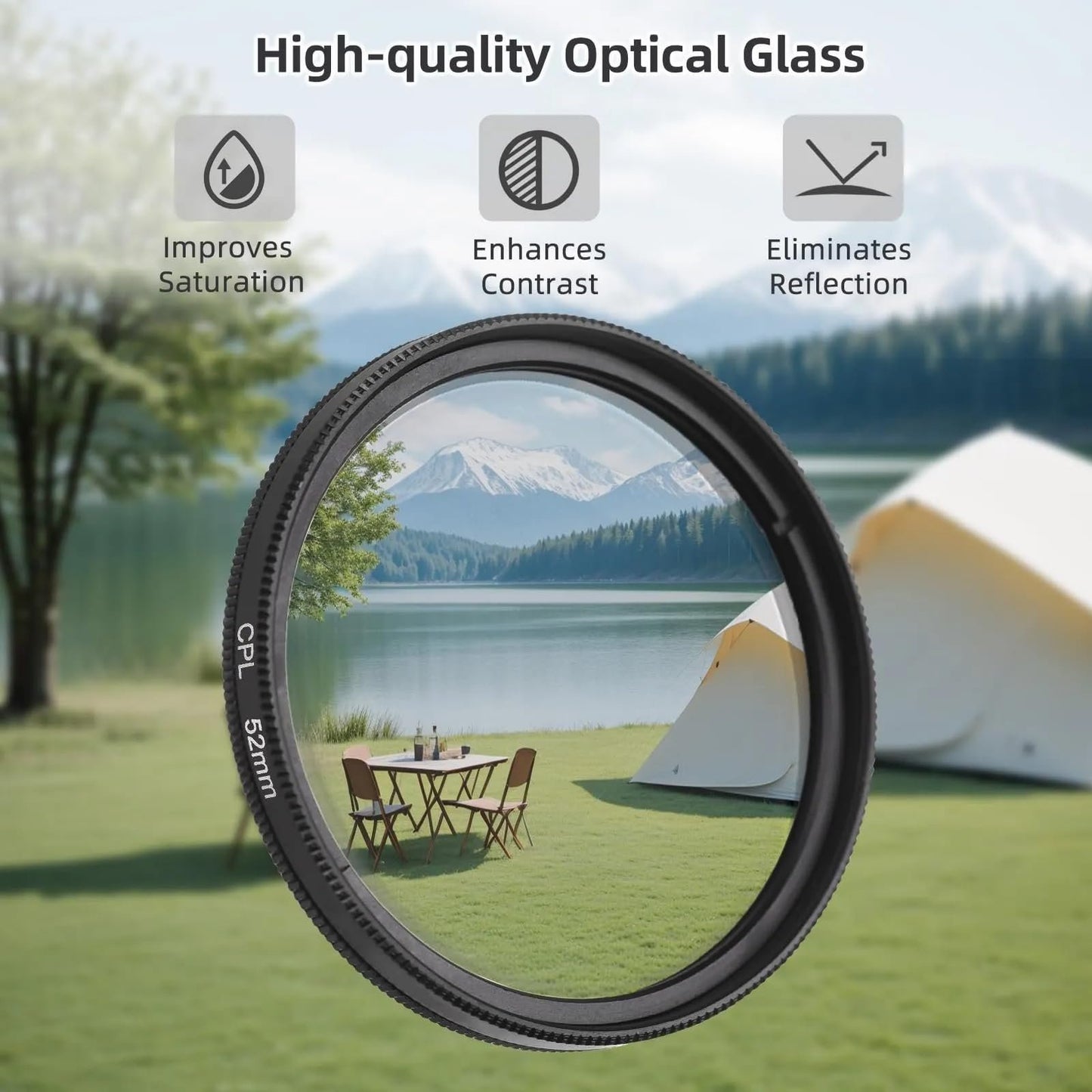 📸 52mm CPL Polarized Lens for Smartphones