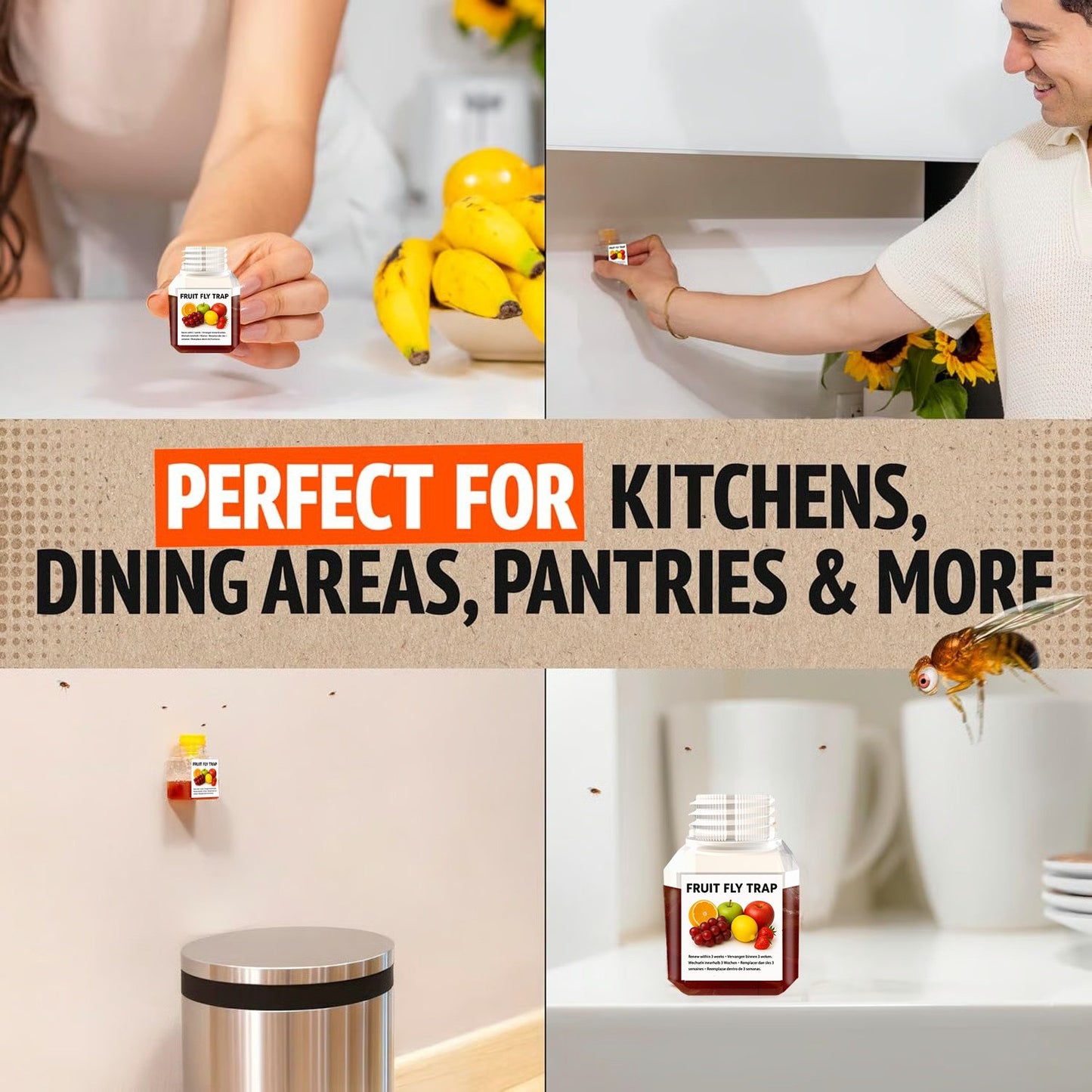 [BUY 5 GET 5 FREE]🔥Ultra-Strong Fruit Fly Trap - User Friendly