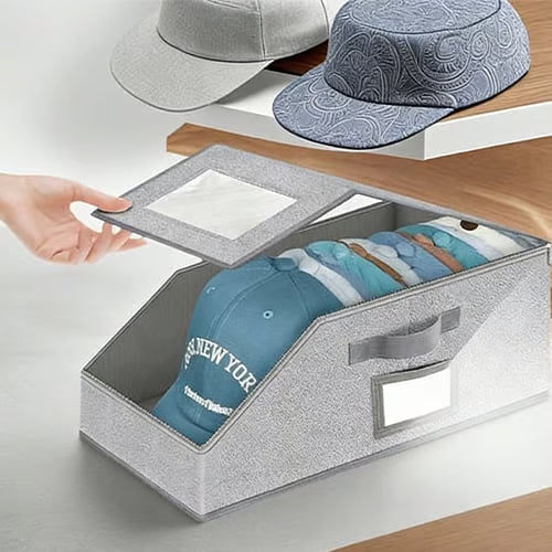 🧢 Multifunctional Foldable Dust Hat Storage Box
