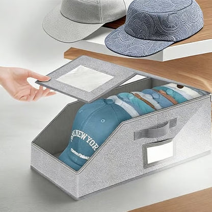 🧢 Multifunctional Foldable Dust Hat Storage Box