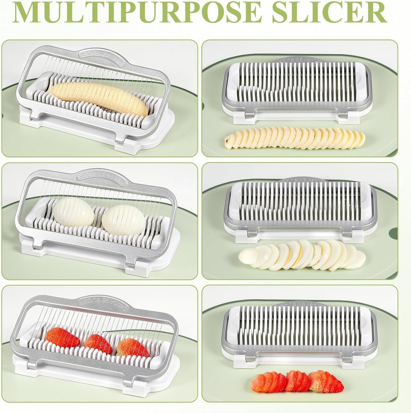 🥚 Extra Large Egg Slicer | Slice Eggs, Bananas & Fruits Faster & Easier