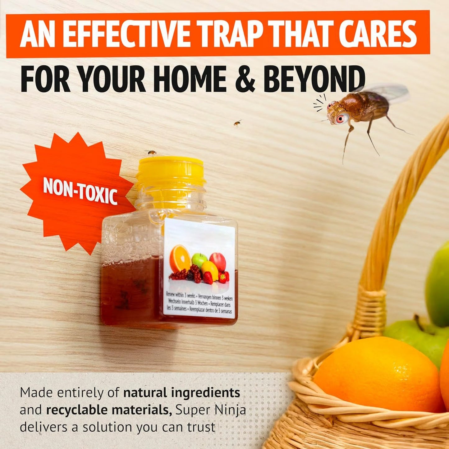 [BUY 5 GET 5 FREE]🔥Ultra-Strong Fruit Fly Trap - User Friendly