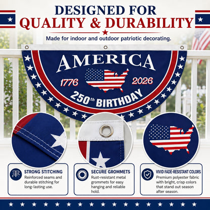 🦅🎆 Patriotic Best Seller  USA 250th Anniversary Flag Banner – Honor the American Spirit