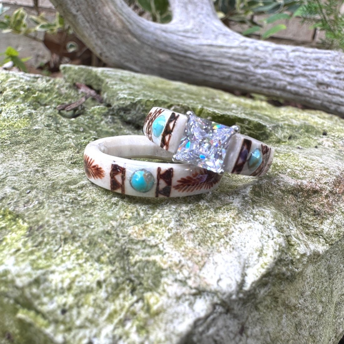 🔥💍Hand Carved Antler Ring 🌏Made From Natural Shed Antlers