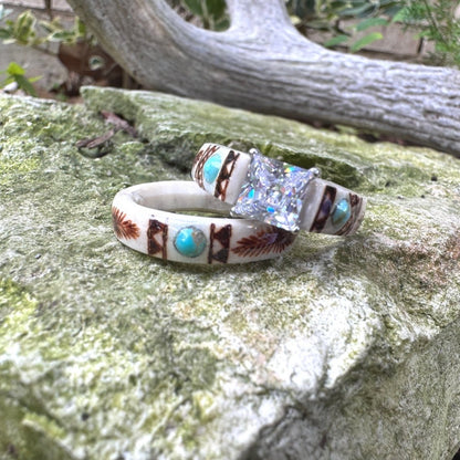 🔥💍Hand Carved Antler Ring 🌏Made From Natural Shed Antlers