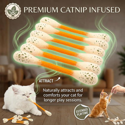 🐱 Swabs Large Size Cat Toys with Catnip ❤️ For happy, healthy, and active indoor cats