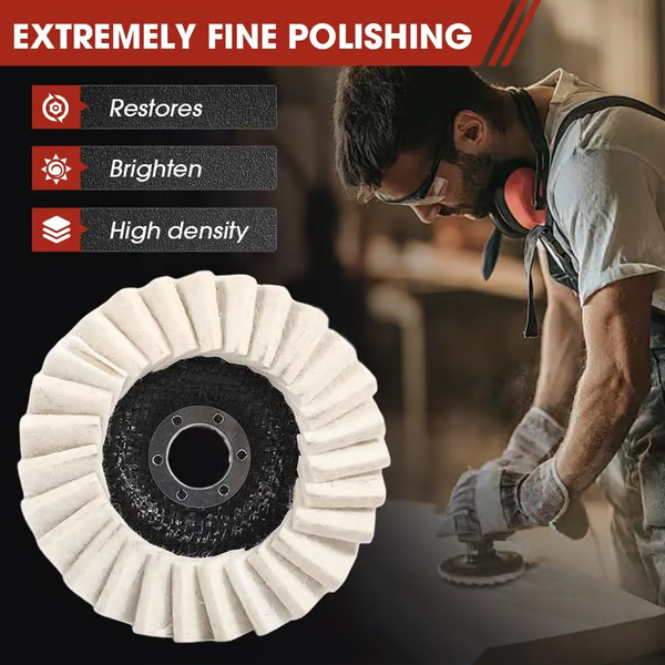 🛠️ Premium Wool Felt Polishing Flap Disc for Angle Grinders