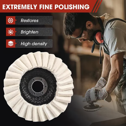 🛠️ Premium Wool Felt Polishing Flap Disc for Angle Grinders