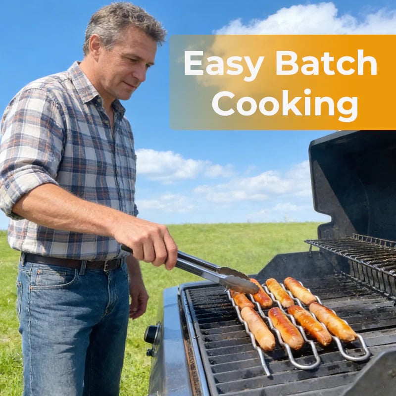 Grill Master Sausage Roller Rack — Perfect Hot Dogs Every Time!