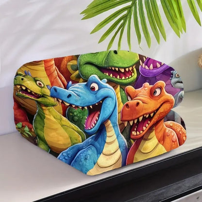 🦖Flannel blanket with HD digital print of adorable dinosaurs