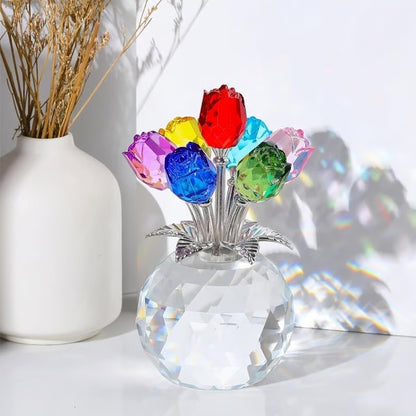 🌹Mother’s Day 50% Off: 7-Color Crystal Rose Floral Keepsake