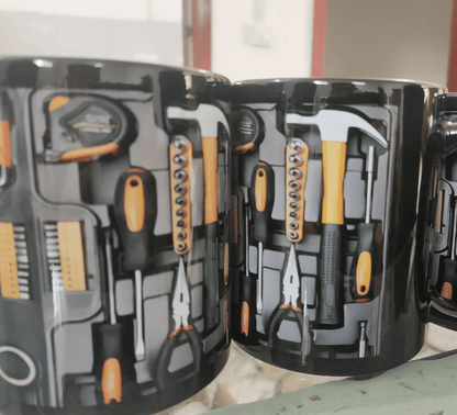 🎁2D Printing Process Mechanic Toolbox Mug