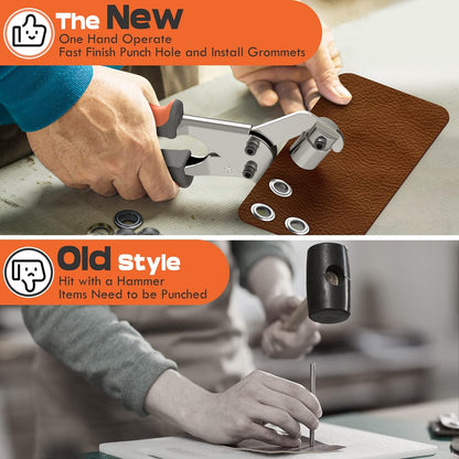 🔥 Heavy-Duty Professional Grommet Kit – Complete Eyelet Setting Tool Set
