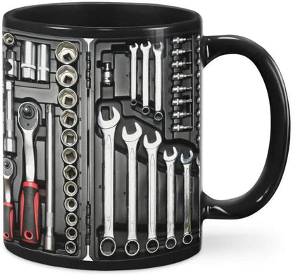 🎁2D Printing Process Mechanic Toolbox Mug