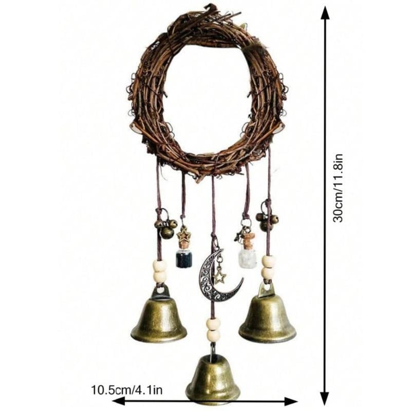 🔔🌙 Witch Bell & Blessing Bottle Charm – Protective Hanging Decor