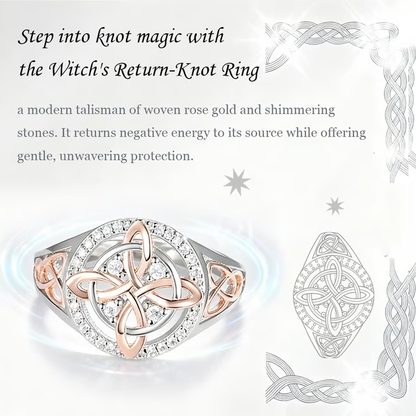 🔥Last Day 50% OFF - 🔮Handmade Witch’s Return-Knot Ring✨