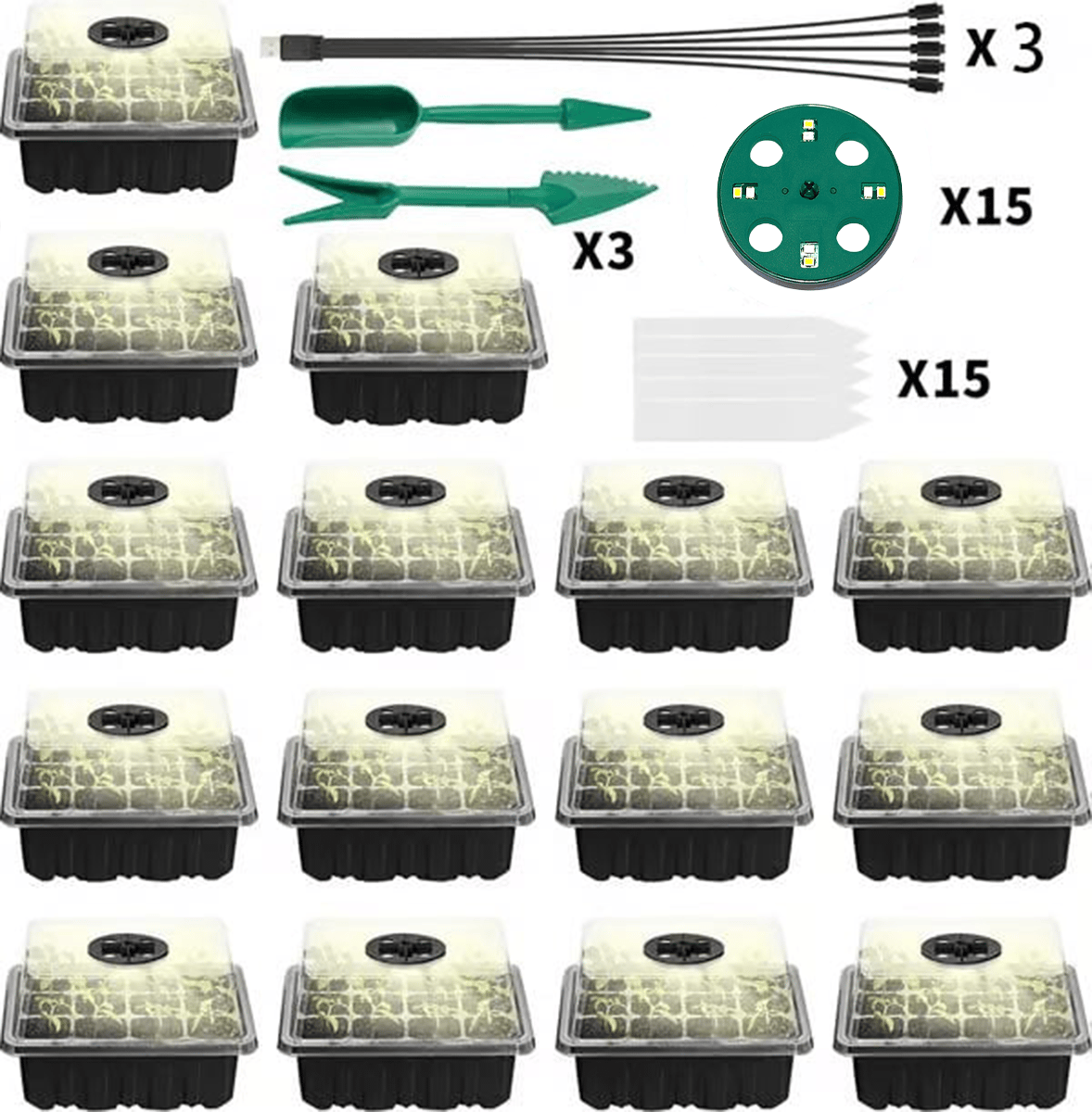 Last day Only $4.33 each - Adjustable Humidity Seed Starter Trays