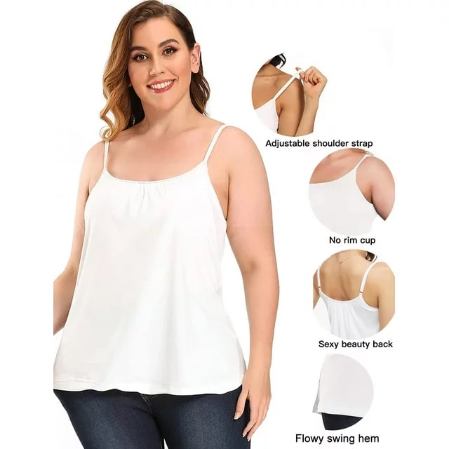 🏆Loose-fitting Tank Top With Built-in Bra