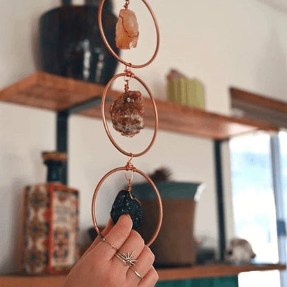 🧵 Handwoven 7 Chakra Crystal Wall Hanging – Tree of Life Energy Decor 🌈✨
