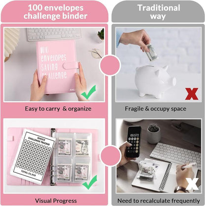 Savings Challenge Savings Book, the fun and easy way to save $5,050