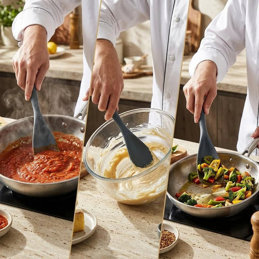 🥄 Premium Silicone Cooking Spoons for Non stick Cookware🍳