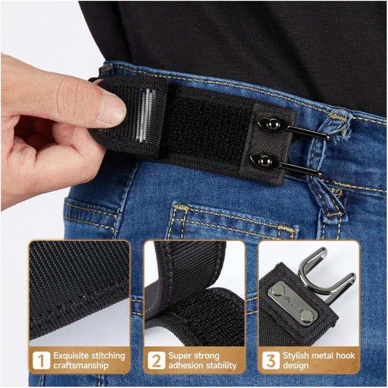 Unisex Tactical Elastic Belt – Soft, Adjustable, No Buckle Design