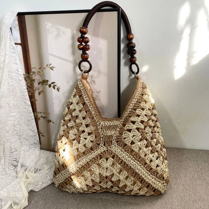 🧺Vintage Handwoven Tote Purse💖