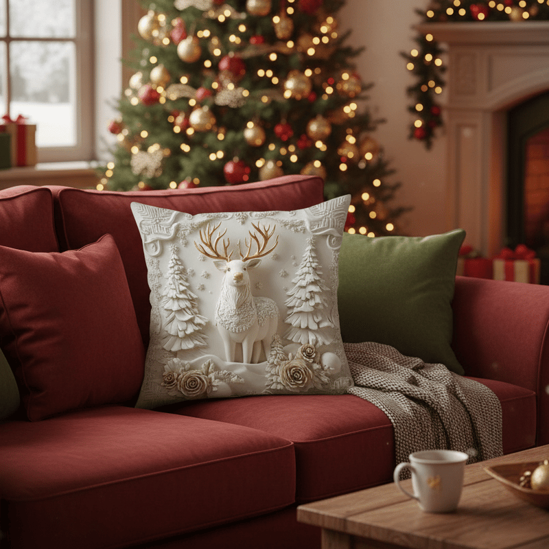 Christmas Themed Cushion Cover