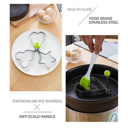 🍳 Premium Stainless Steel Egg Rings Molds – Easy Shaping for Perfect Breakfasts
