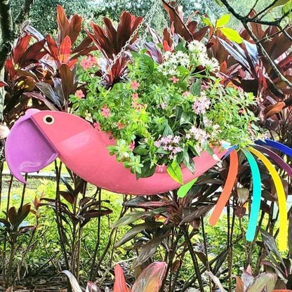 Final Inventory 70% OFF🦩Bright Colorful Bird Hanging Planter Yard Decor