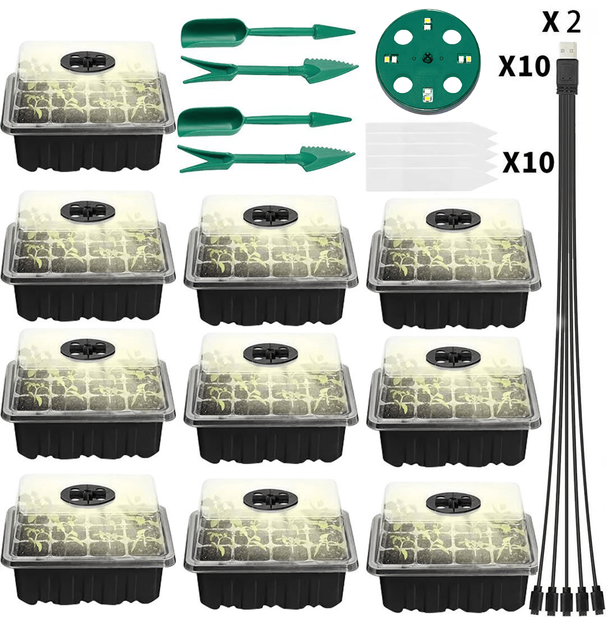 Last day Only $4.33 each - Adjustable Humidity Seed Starter Trays