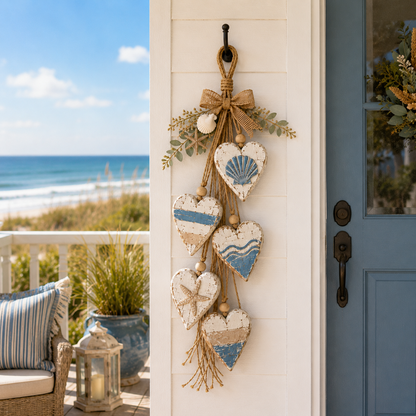 🤎 LED Hanging Heart Wall Decor – Warm Glowing Rustic Home Accent ✨