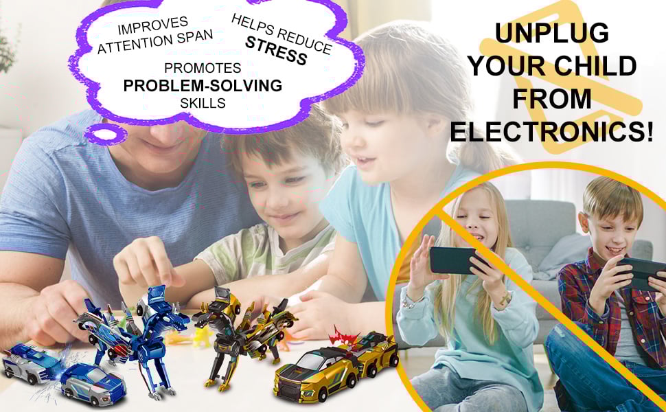 🎁Black Friday Special✨ Collision Transforming Dinosaur Car Toy