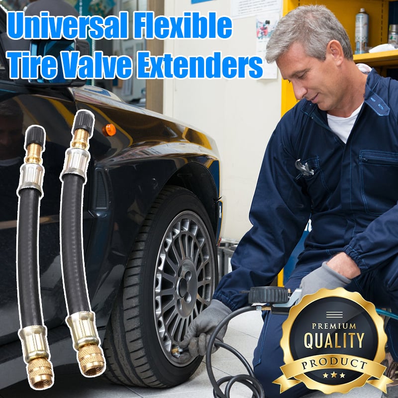 🔥Garage Essential 🚙Universal Flexible Tire Valve Extenders for Car, Motorcycle, RV, Truck, Bike, Scooter