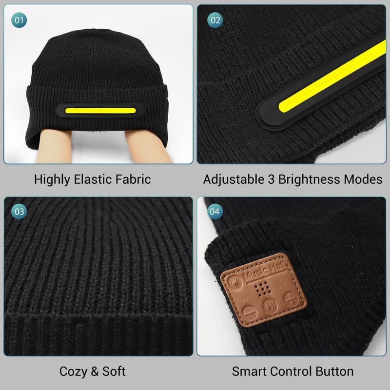 TR-BTD3 Smart Bluetooth Beanie with 3-Stage LED Lighting