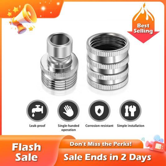 🏆Flash Sale⚡ 50K+ SOLD! Almost Gone-💥💧Stainless Steel Garden Hose Quick Connect Fittings Set,Best Gifts