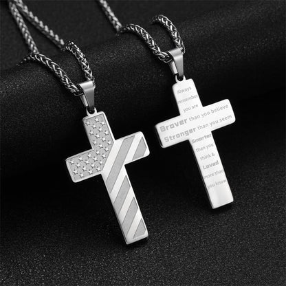 🏆Flash Sale⚡ 50K+ SOLD! Almost Gone-💥🎉✨Flag Cross Necklace, Best Gifts
