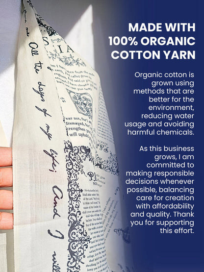 ✝️Handcrafted Christian Prayer Shawl: Protection Bible Verse Scarf, Yeshua Scripture Wrap🙏