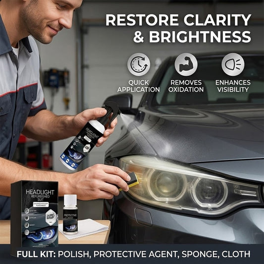 Automotive Headlamp Restoration Fluid-- Restore Foggy Yellow Headlights In 5 Mins